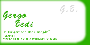 gergo bedi business card